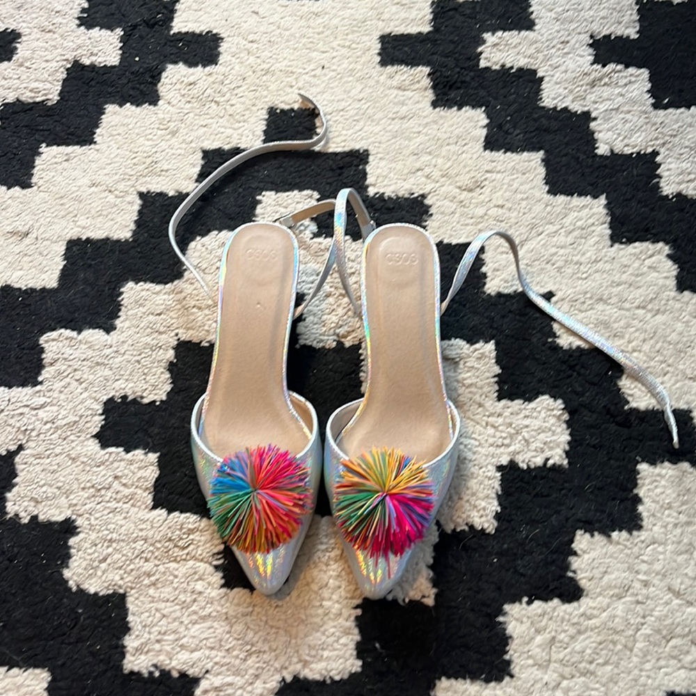 ASOS SAY YOU DON’T Pointed Heels - Iridescent Size 8